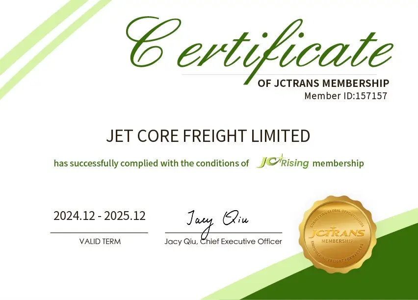 JCTrans Membership Certificate